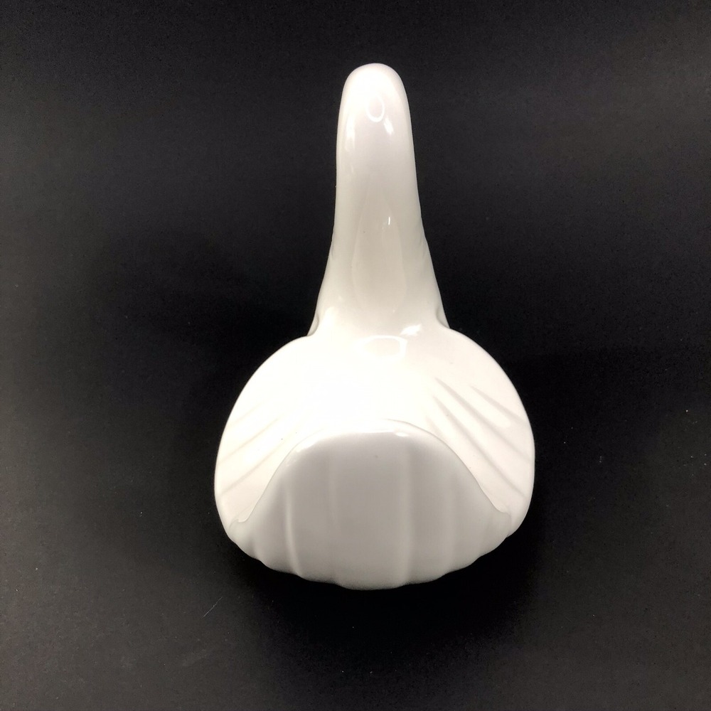 Vintage White Ceramic Swan Towel Holder Mid Century Bathroom Accessory - Picture 4 of 7